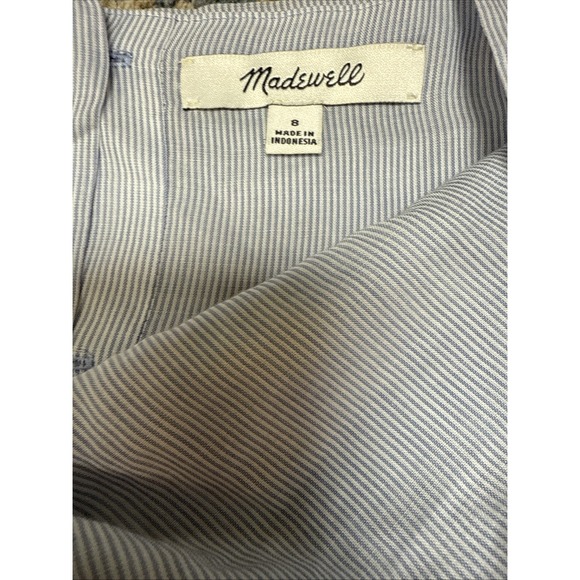 Madewell Dress Womens Size 8 Blue Midi Cotton Boho Prairie Lined Sleeveless - Picture 6 of 8